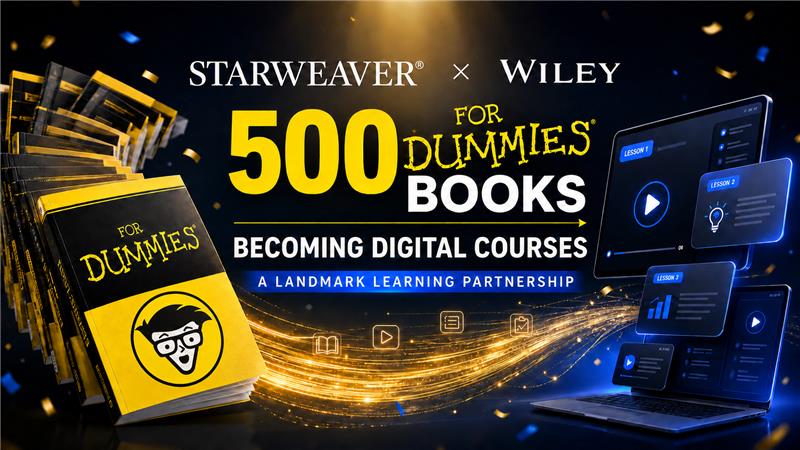 Open book with glowing light transitioning into a course interface